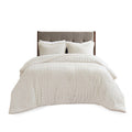 Fur Down Alternative Comforter Mini Set Queen Ivory Faux Fur