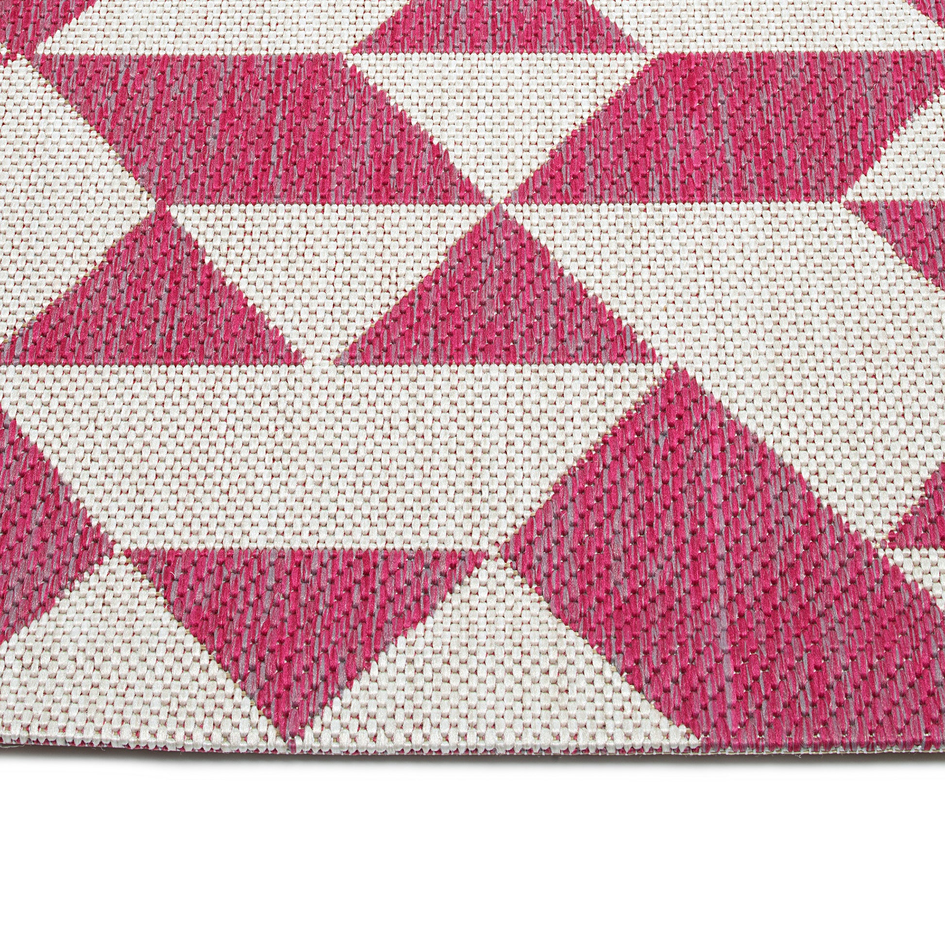 Modern, Geometric, Textured Cut Pile 7'10" X 10'2" Rectangle Area Rug Pink Polypropylene