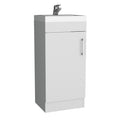 Bathroom Vanity, Single Door Cabinet, White White Solid Wood Mdf Engineered Wood