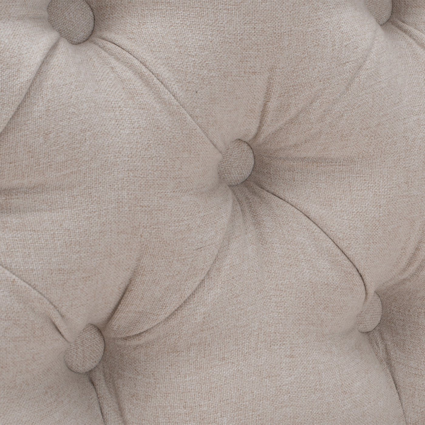 Celine Tufted Settee Accents, Sky Neutral Beige Polyester Beige Foam Polyester