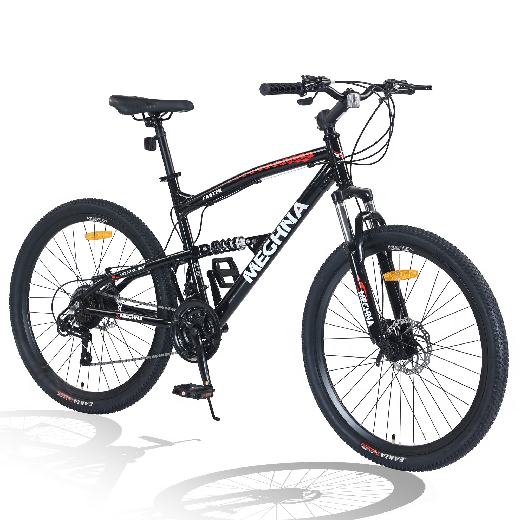 26 Inch Mountain Bike 21 Speed Dual Suspension Aluminum Alloy Frame Fo