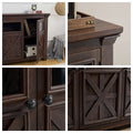 Farmhouse Sideboard Buffet Cabinet With Storage With 4 Doors, Kitchen Storage Cabinet, Coffee Bar Cabinet With Adjustable Shelf For Kitchen, Living Room, L68.35''*W15.35