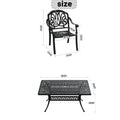 Cushions In Random Colors 7 Piece Set Of Cast Aluminum Patio Furniture With Cushions Yes Complete Patio Set Black Seats 6 Rust Resistant Frame Water Resistant Cushion Garden & Outdoor Complete Patio Sets Aluminium