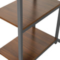 Techni Mobili Industrial Writing Desk, Walnut Walnut Computer Desk Office Modern Rectangular Rectangular Engineered Wood