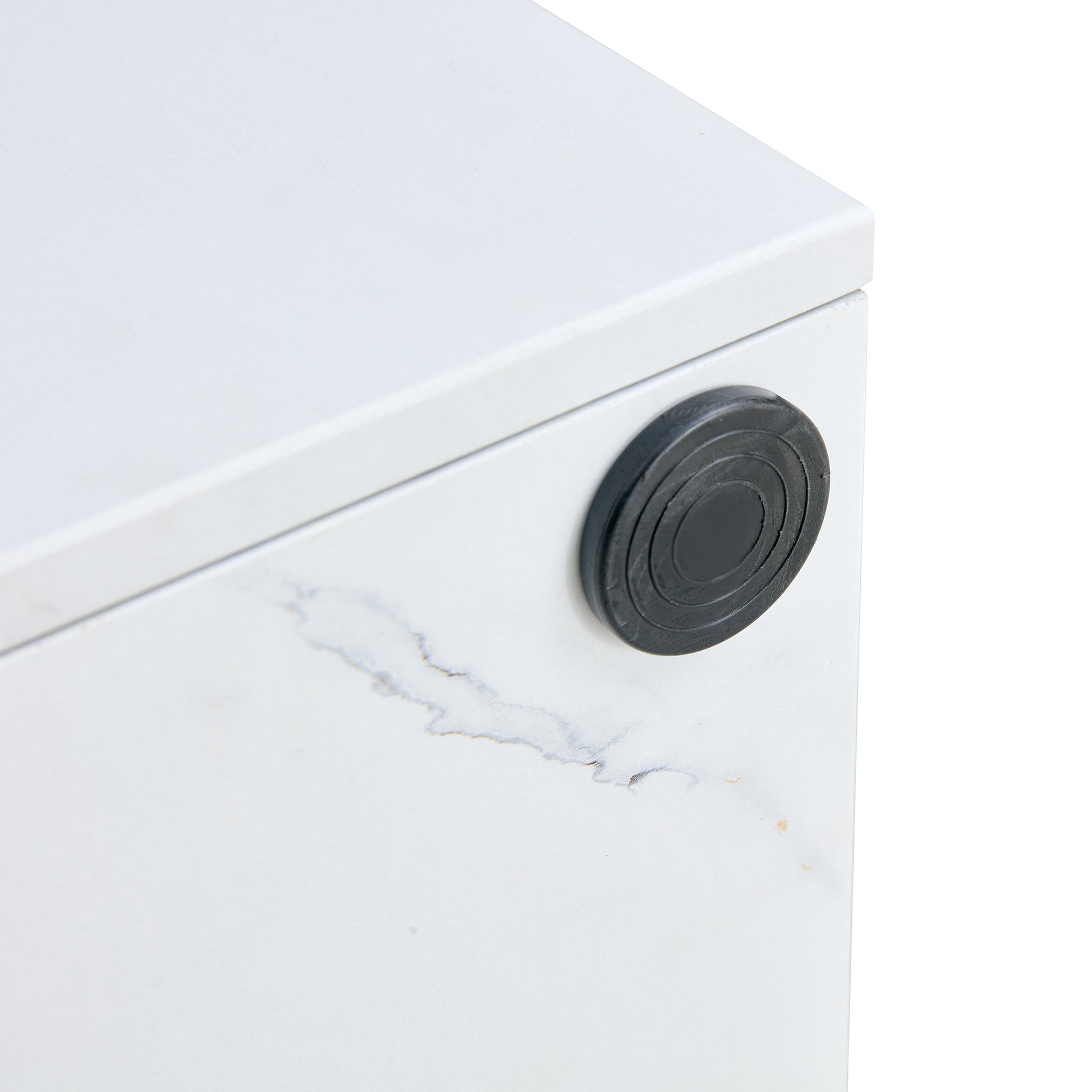 Compact Mdf Coffee Table: 11.81X11.81X19.69 Inches, Stylish Texture Design White Mdf