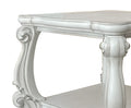 Bone White End Table With Bottom Shelf White Primary Living Space Traditional Poplar Shelves Rectangular Wood Plastic