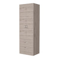 Alabama Armoire, One Large Cabinet, Two Drawers Light Gray Bedroom Contemporary Pine Melamine Engineered Wood