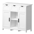 Storage Cabinets,Wooden Floor Cabinet,With Drawers And Shelves Storage Cabinets,Accent Cabinet For Living Room,Bedroom,Bathroom Furniture Home Decor White White Particle Board