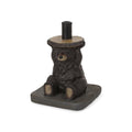 Bear Umbrella Base Dark Brown Concrete