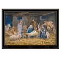 The Greatest Gift Of All The Birth Of Christ Black Framed Wall Art For Living Room, Nativity Wall Art Print For Home Decor, Bedroom Wall Art By Bonnie Mohr Multicolor Wood Paper