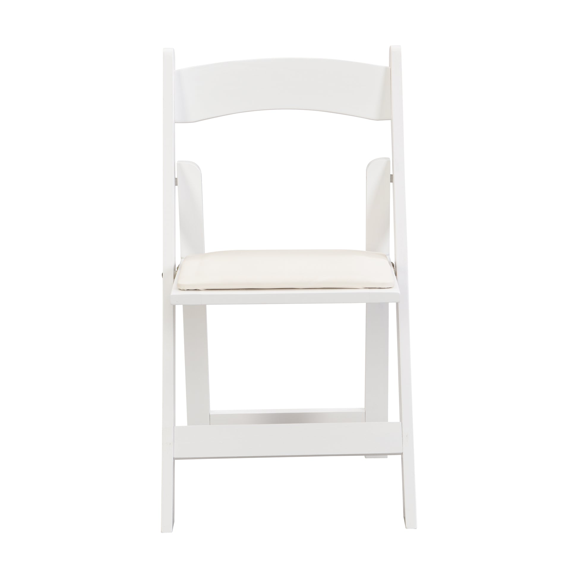Upholstered Folding Chair,Space Saving, Easy To Carry, ,4Pcs,Beige Cushion White Shelf,Dining Room Beige White Wood