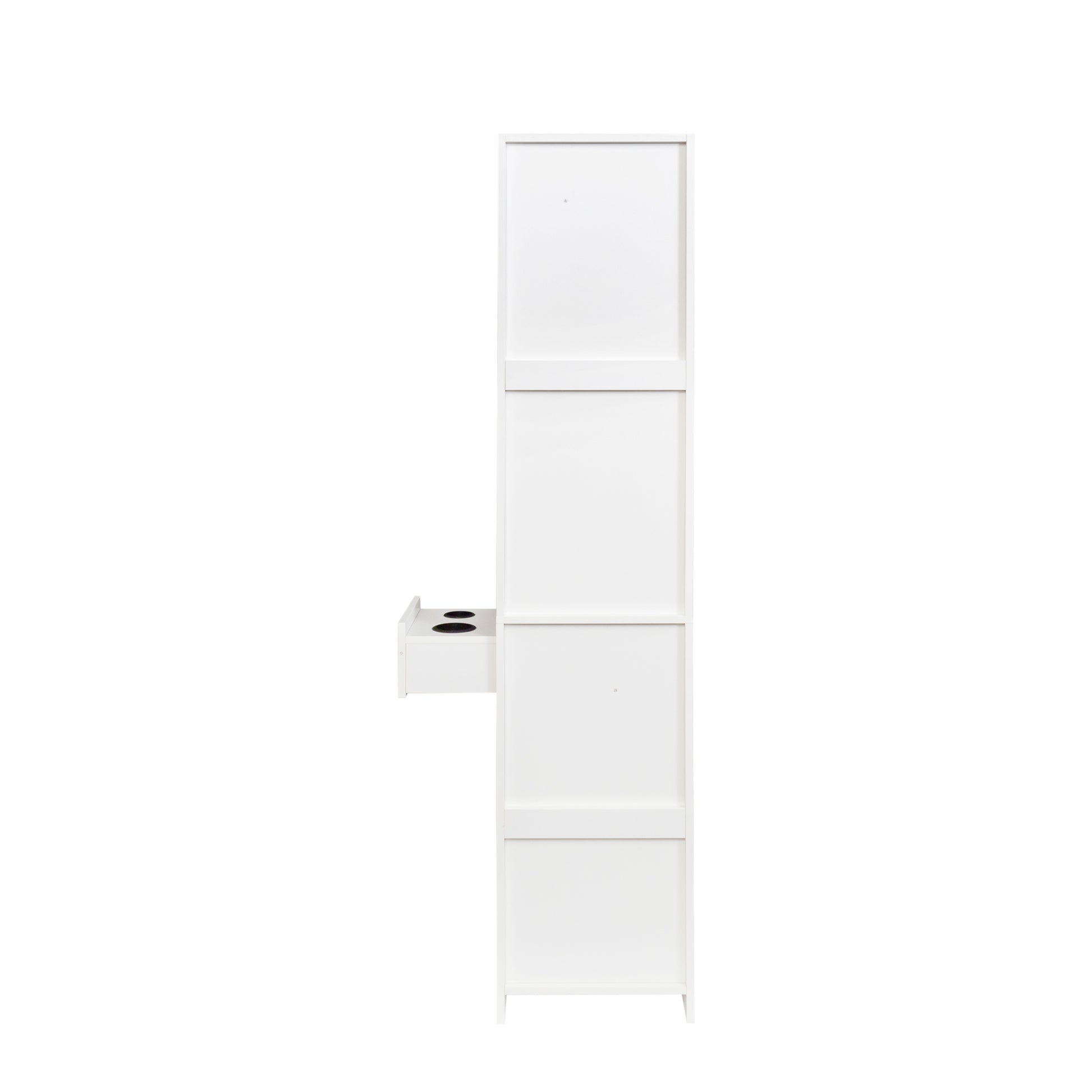 White Modern Simple Hair Desk, Multi Layer Storage, Large Storage Space White Mdf