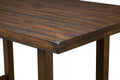 Wooden Rectangular Pub Height Dining Table With A Distressed Finish, Brown Brown Solid Wood