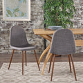 Dining Chair Light Grey Fabric