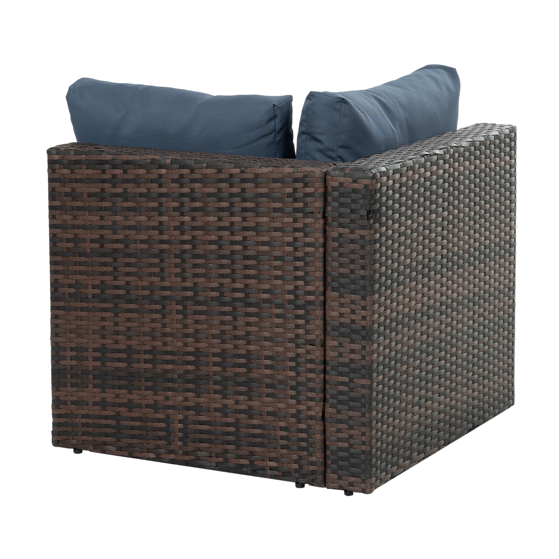 Patio Furniture, Outdoor Furniture, Seasonal Pe Wicker Furniture, 5 Set Wicker Furniture With Tempered Glass Coffee Table Brown Seats 4 Pe Rattan Iron Waterproof Fabric