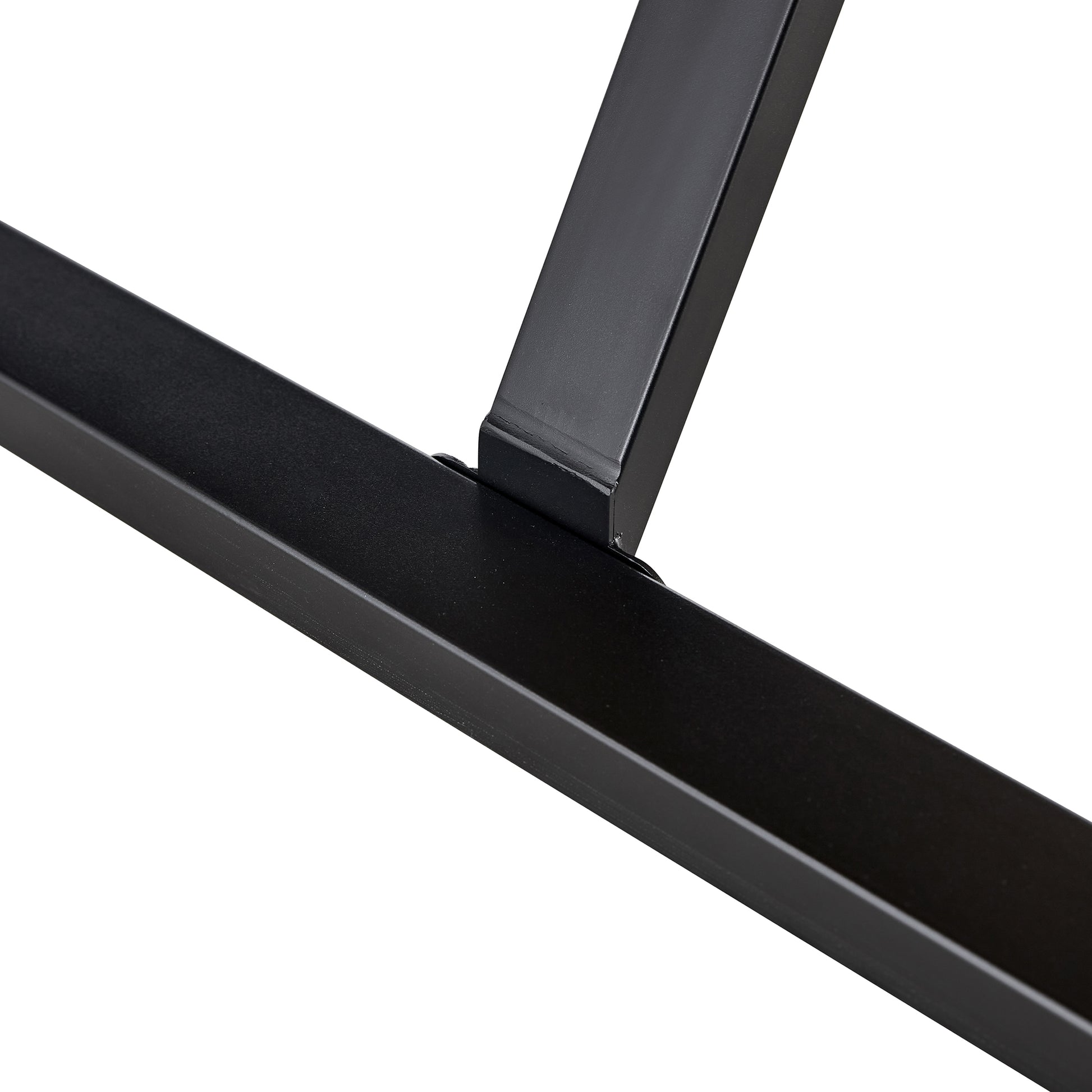 Table And Chair Set, Textured Top In Vintage Wood Color, Black Metal Legs. Dining Chair With White Faux Leather Backrest Cushion With Black Metal Legs. Wood Seats 6 Mdf Metal