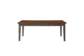 Casual Two Tone 6 Drawer Dining Table Gray Solid Wood Mdf