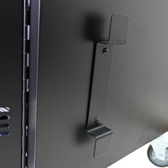 Tablet Laptop 32 Bit Plastic Device Basket Device For Mobile Charging Trolley Includes Cable Management Dividers, Cable Clips, Storage Compartment, And Removable Doors Black Matt Black Steel Metal