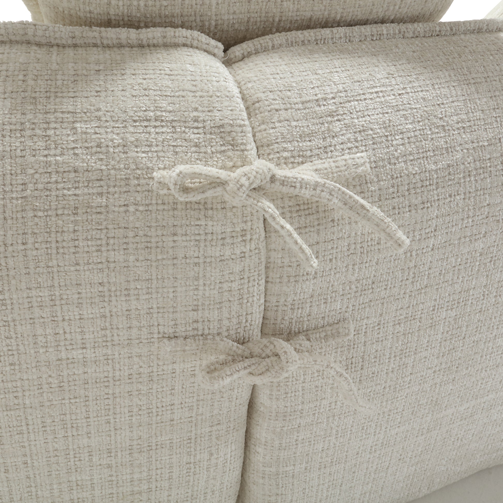 Modular Sectional Sofa, U Shaped Couch With Sofa For Five & Pillows, Modern Minimalist Chenille Fabric Large Comfy Cloud Sofas, Living Room Furniture Sets Beige Chenille 5 Seat