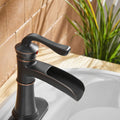 Oil Rubbed Bronze Bathroom Sink Faucet With Single Lever Handle Oil Rubbed Bronze Brass