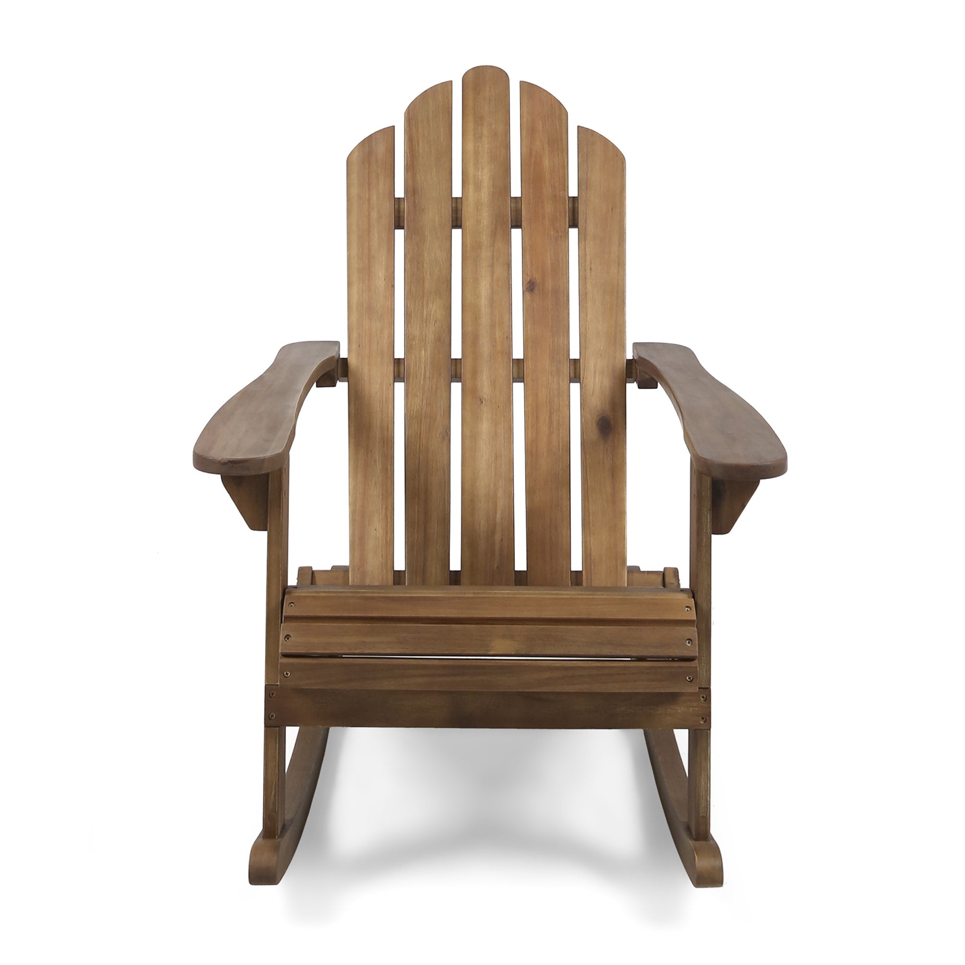 Hollywood Adirondack Rocking Chair Dark Brown Wood