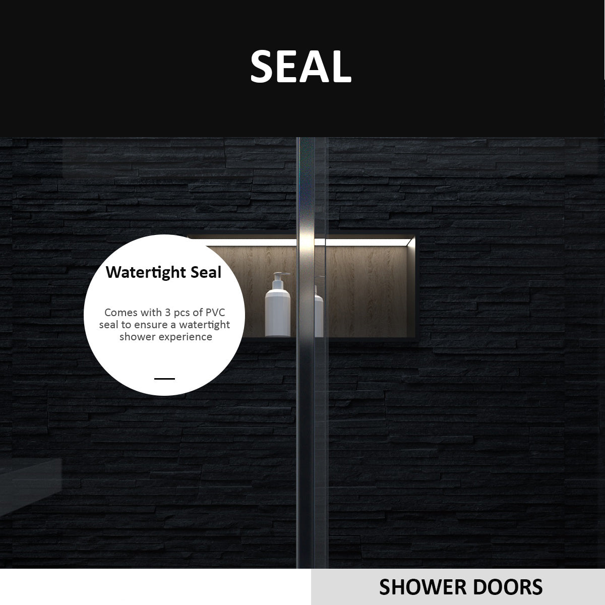 Frameless Sliding Shower Door 58 60 In. W X 76 In. H, Bathroom Sliding Door With 5 16" Clear Tempered Glass, Matte Black Finish, Designed For Smooth Door Closing Matte Black Stainless Steel