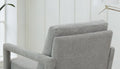 Mid Century Armchair2Pcs, Accent Chair With Wood Legs & Soft Cushion For Living Room, Bedroom, Home Office, Study, Grey Gray Foam Wood Fabric