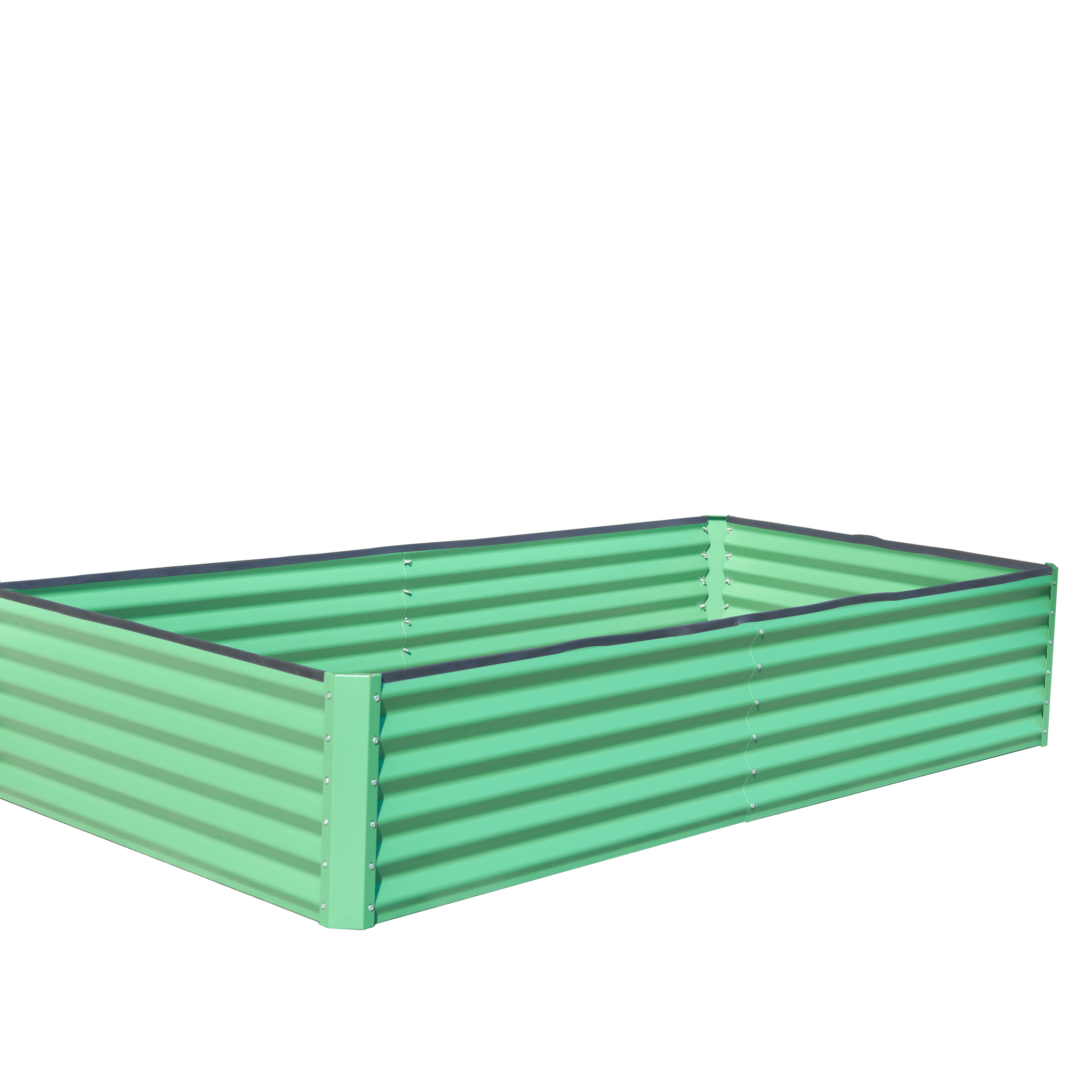 6X3X1Ft Galvanized Raised Garden Bed, Outdoor Planter Garden Boxes Large Metal Planter Box For Gardening Vegetables Fruits Flowers, Green Green Garden & Outdoor Steel