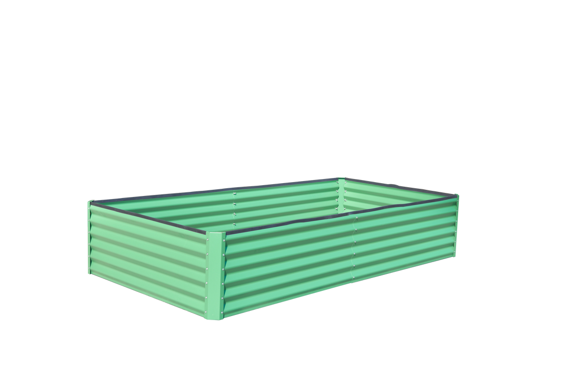 6X3X1Ft Galvanized Raised Garden Bed, Outdoor Planter Garden Boxes Large Metal Planter Box For Gardening Vegetables Fruits Flowers, Green Green Garden & Outdoor Steel