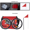 Dog Bike Trailer,Mesh Dog Cart With 3 Entrances, Safety Flag, 8 Reflectors, Folding Pet Carrier Wagon With 20 Inch Wheels, Bicycle Carrier For Medium And Small Sized Dogs Red Black Fabric Steel