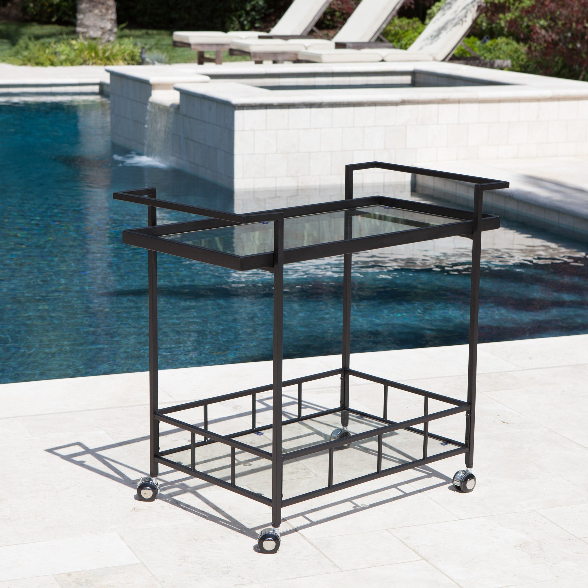 Bar Cart Black Iron