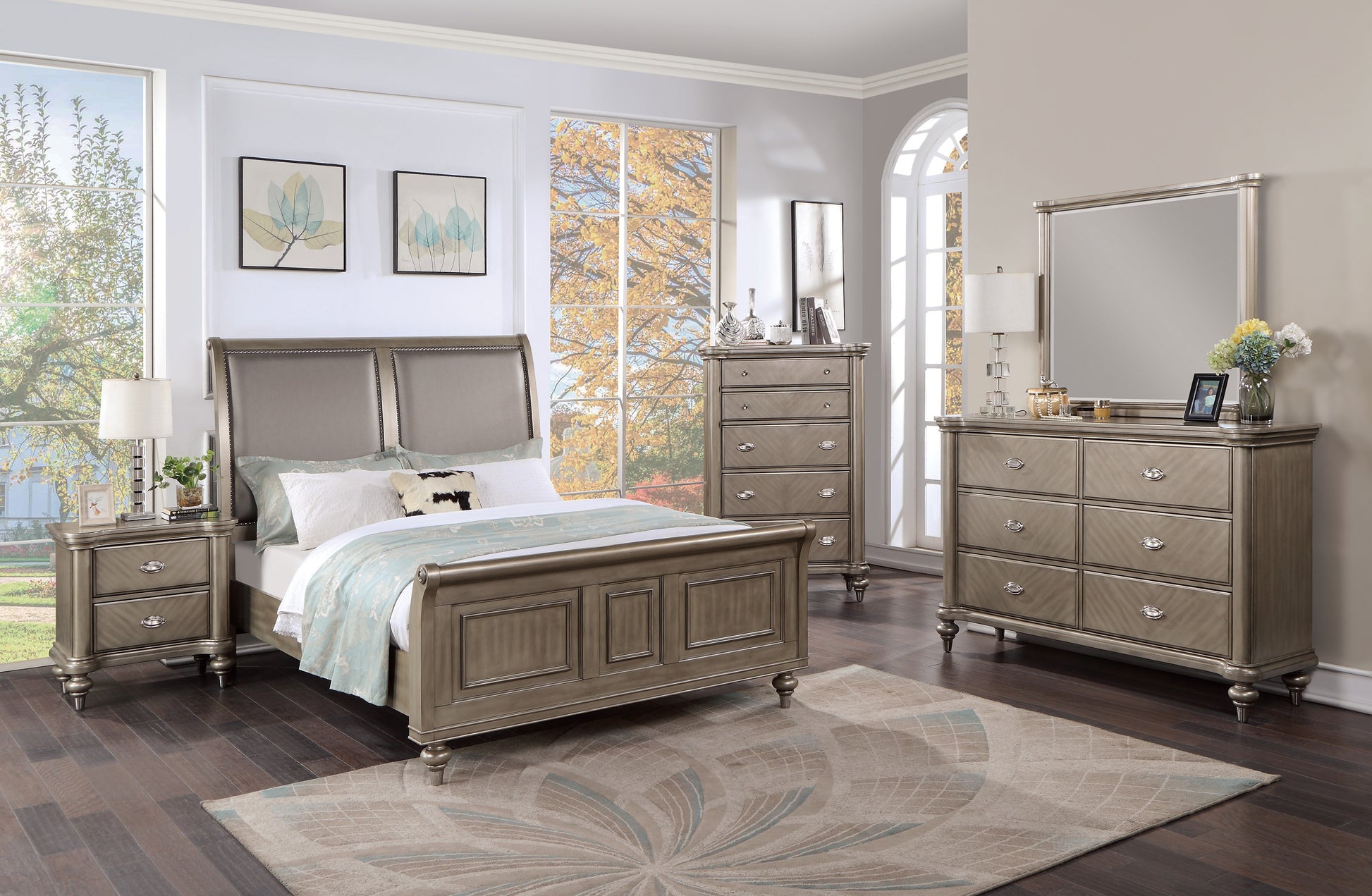 Luxury Antique Silver Champagne Finish Dresser W Mirror Storage Space Drawers Bedroom Furniture Antique Silver Bedroom Contemporary,Industrial,Modern, Luxury Antique Silver Champagne Finish Dresser W Mirror Storage Space Drawers Bedroom Furniture Antique Silver Bedroom Contemporary,Industrial,Modern,