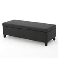 Hartford Storage Ottoman Dark Gray Fabric