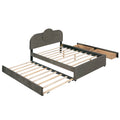 Full Size Upholstered Platform Bed With Multi Functional Led Headboard, Trundle And 2 Drawers, Gray Box Spring Not Required Full Gray Wood Bedroom Upholstered