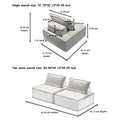 Oversized 4 Module Square Sofa Comfortable And Movable Modular Design For Ultimate Flexibility Beige Color Chenille Sofa 4Pieces Beige Chenille 4 Seat