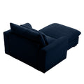 Bule Corduroy Sofa Couch, Modular Couch With Storage Ottoman, Couch Deep Seat Couches For Modern Living Room Apartment Office Blue Corduroy 1 Seat