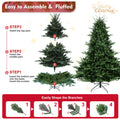 9Ft Christmas Tree Simulate Nature Advanced Materials Premium Hinged Spruce Artificial Douglas Firs Tree, Christmas Holiday Party Atmosphere Decoration Year Celebration Pe Pvc Xmas Tree Green