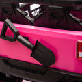 24V Two Seater Kids Ride On Truck Car W Parents Control,200W*2,Seat Width 20.28In,Four Wheel Suspension,Led Lights,Music,Mp3,Bluetooth,Two Independent Seat Belts,Suitable For Off Road For Kids Aged 3 Pink 100 149 Lbs Polypropylene