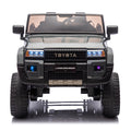 24V Two Seater Kids Ride On Car W Parents Remote Control, Licensed Toyota Lc250,220W Motors,With Shovel,Three Point Seat Belt,Slow Start,Speed Adjustment,Bluetooth,Music For Kids Aged 3 . Gray 100 149 Lbs Polypropylene