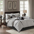 7 Piece Faux Suede Comforter Set Grey King King Grey Polyester