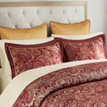 12 Piece Comforter Set With Cotton Bed Sheets Red Queen Queen Red Cotton