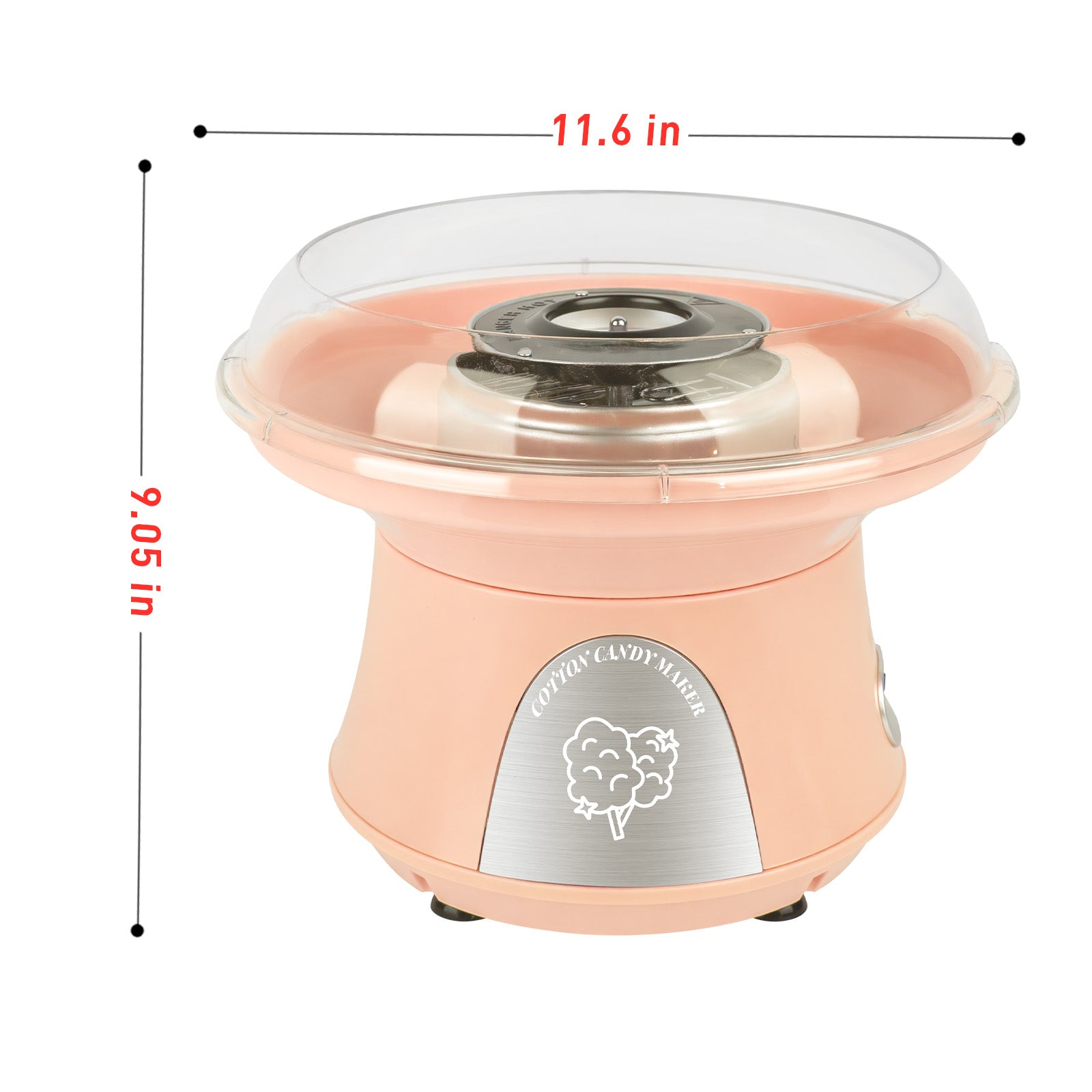 Cotton Candy Machine, Mini Cotton Candy Maker For Kids, Vintage Candy Maker For Christmas Gift, Home, Birthday Family Party Orange Plastic