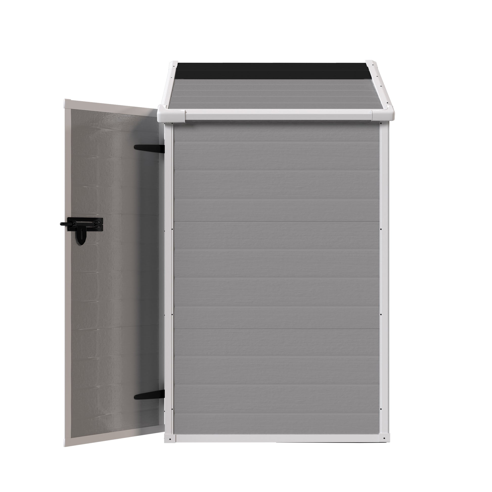 6' X 4.4' Resin Weather Resistant Outdoor Storage Shed With Floor For Garden,Backyard,Pool Tool, Light Grey Gray Polypropylene