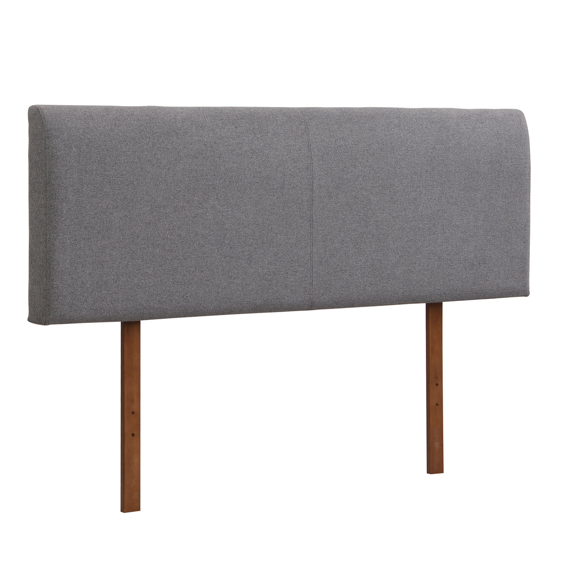 Grey Curved Adjustable Headboard King Grey Linen