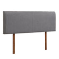 Grey Curved Adjustable Headboard King Grey Linen