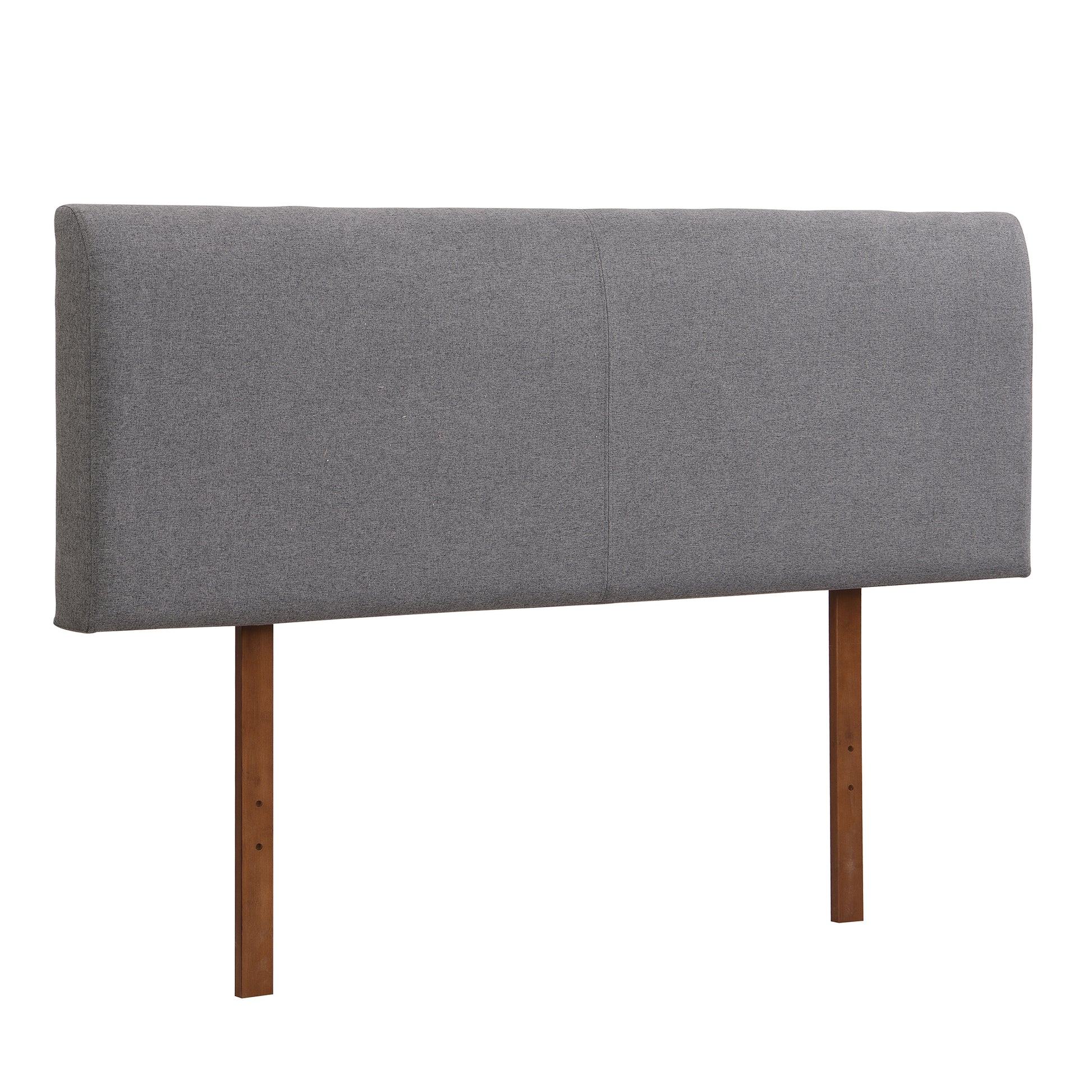 Grey Curved Adjustable Headboard King Grey Linen