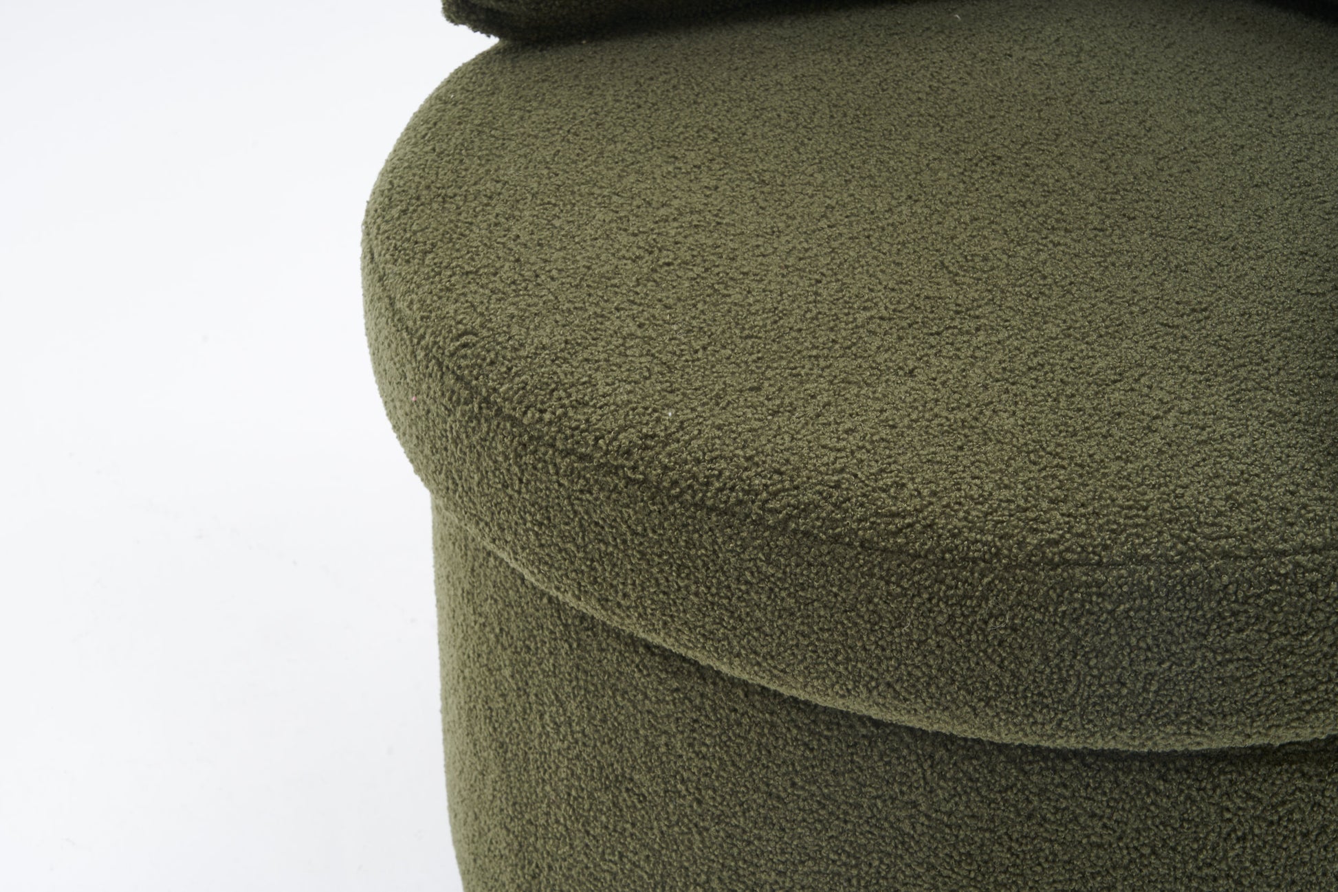 029 Teddy Fabric Swivel And Storage Chair With Back Cushion For Living Room,Green Green Primary Living Space Modern Foam Teddy