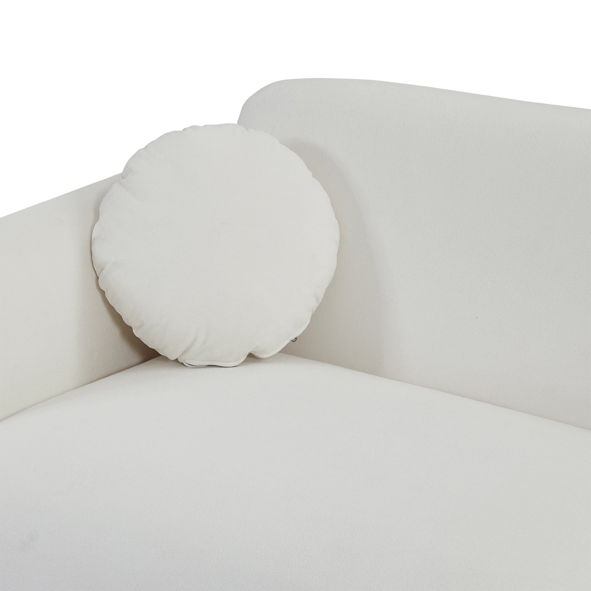 83.9''Upholstered Sofa For Living Room, Bedroom, And Apartments Beige Polyester 2 Seat