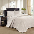 Reversible Bedspread Set Cream Full Cream Cotton
