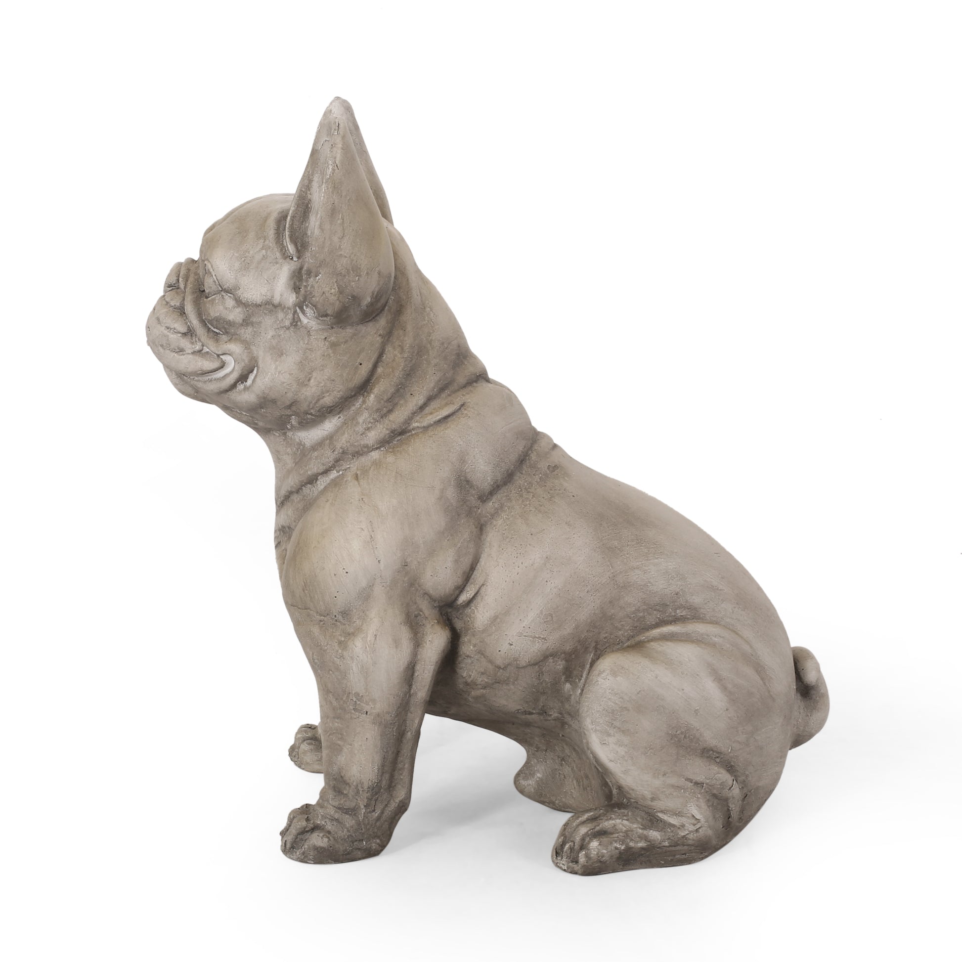 Dog Garden Sculpture Gray Glass